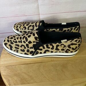 Keds Kate X Spade New York Leopard Print Calf Hair Slide On Size‎ 8.5